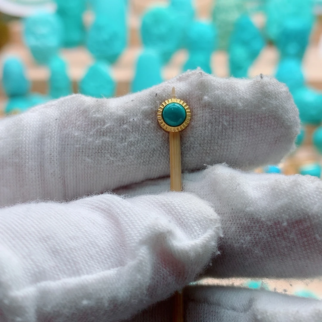 绿松石18K金镶嵌配饰