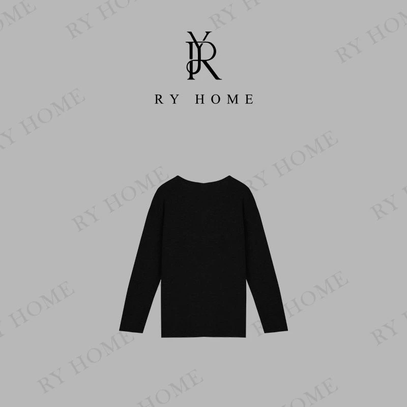 【容雨RYHOME】羊驼毛＋羊毛莱赛尔混纺长袖套头毛织打底衫253M3054