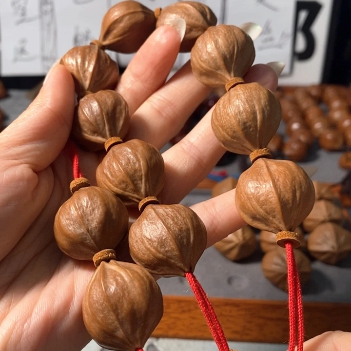 手串橄榄核6232精品老树王蒜头铁核9+2颗