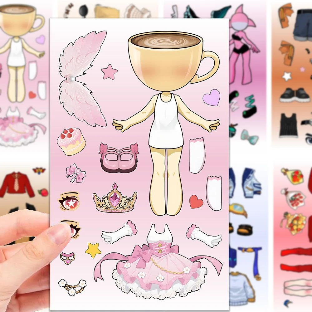 热卖】152贴山海经结婚版换装贴纸儿童早教益智开发大脑diy贴画