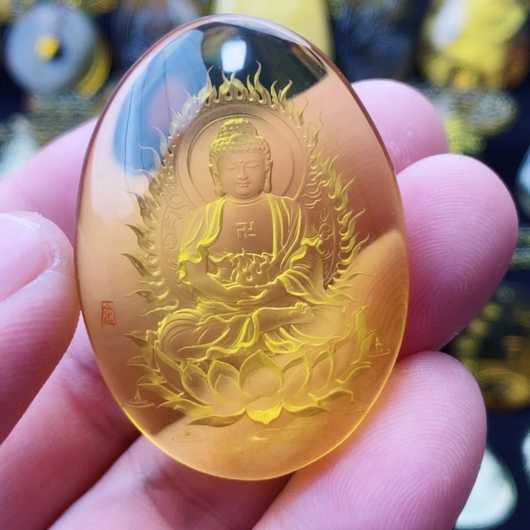 【闪购商品】蓝珀颈饰未镶嵌蓝珀阴雕