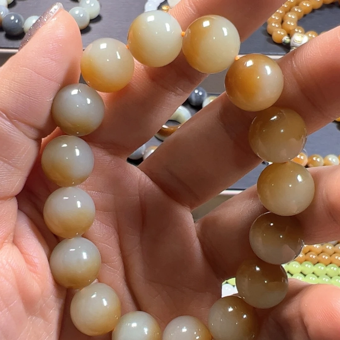 和田玉手链未镶嵌卡12