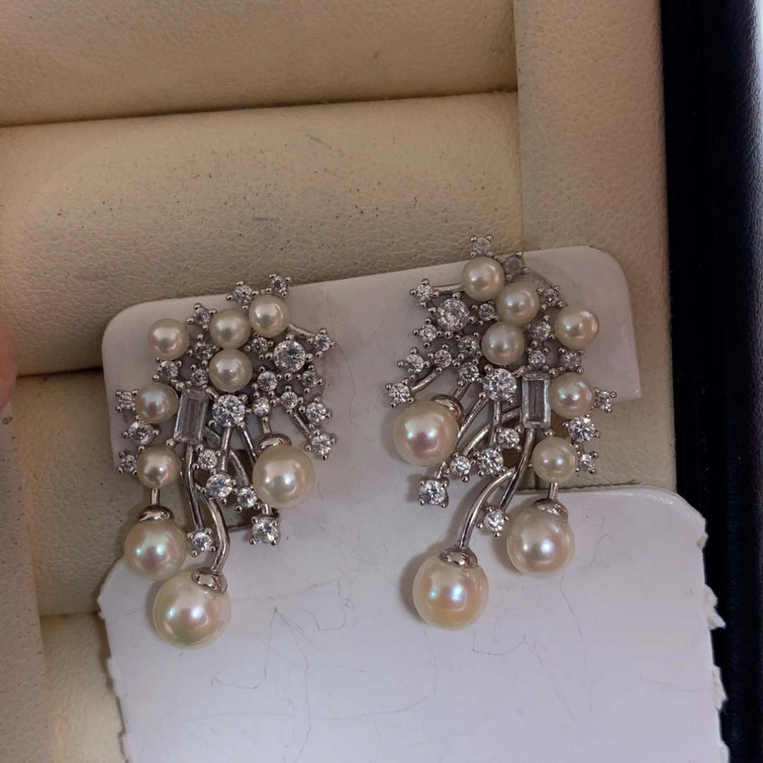 海水珍珠耳饰未镶嵌