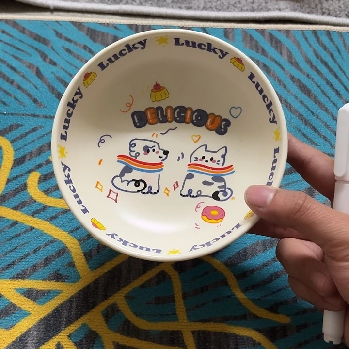 陶陶瓷白色lucky高脚2个