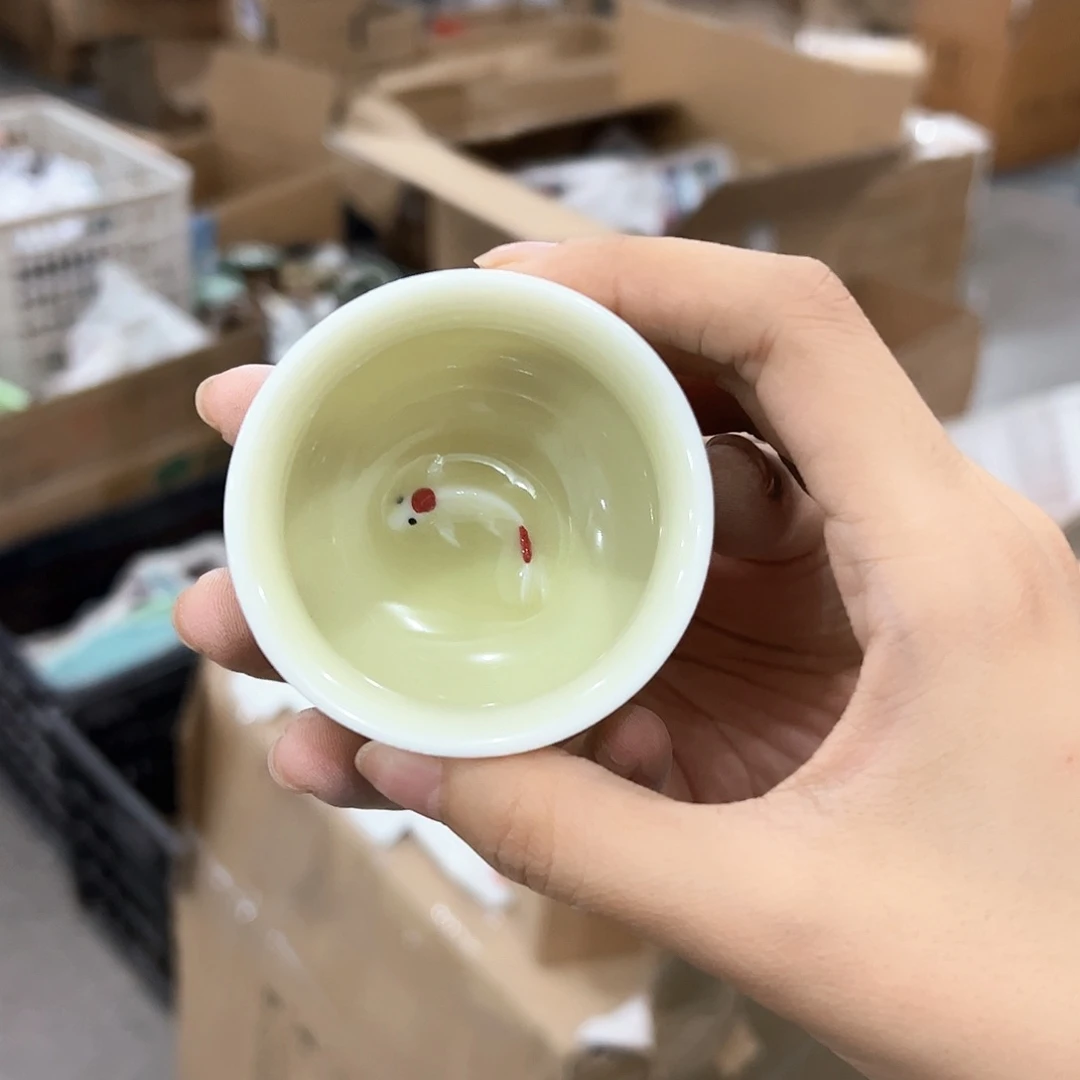 龙泉云间青瓷小米茶器