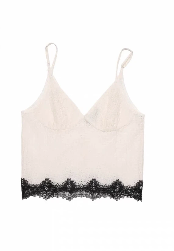 新品COEMES2025夏季新款碎花蕾丝不规则印花吊带背心女