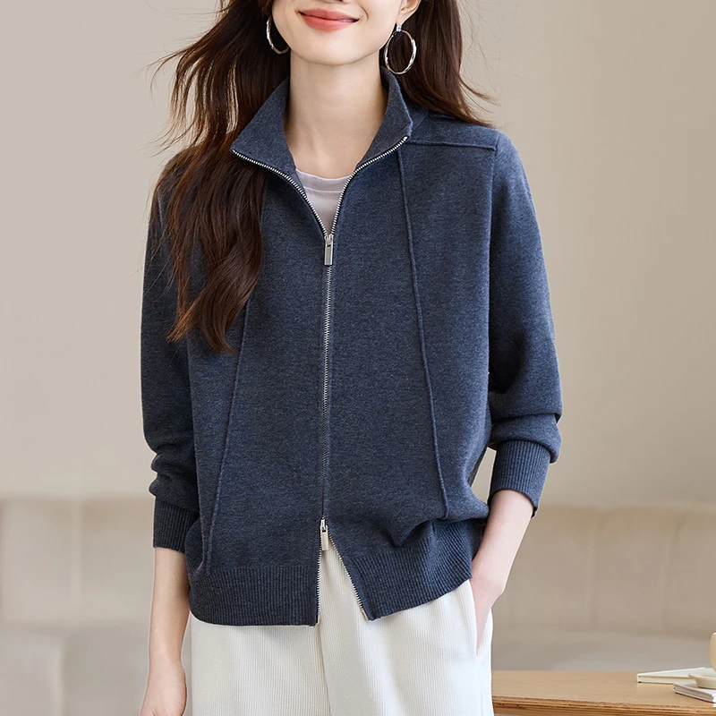 女士短款外套春秋立领夹克上衣春季2025年新款女装洋气休闲棒球服