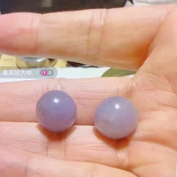 未镶嵌翡翠耳饰紫罗兰竹子挂坠