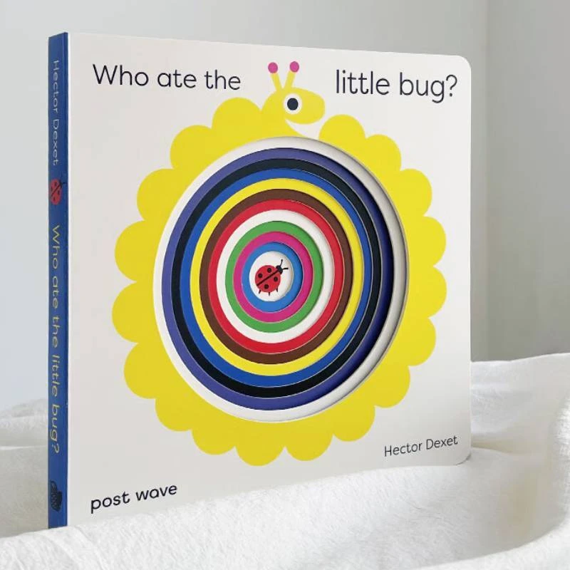 进口英文纸板书 Who Ate the Little Bug? 谁吃了小虫子?0-3岁