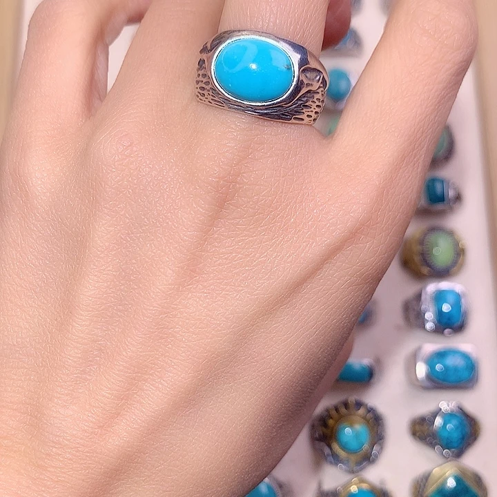 妈****绿松石银S925镶嵌颈饰