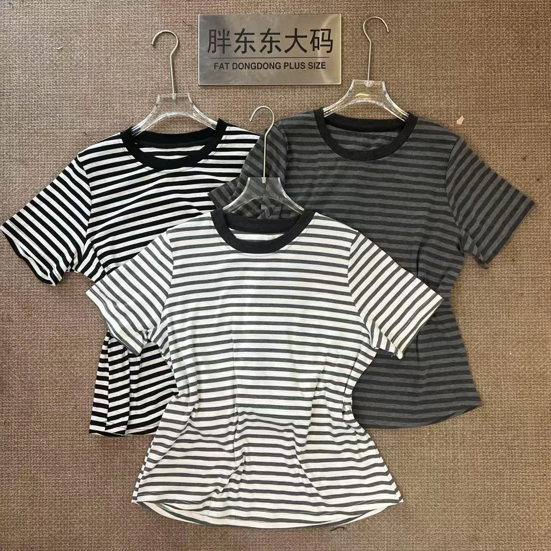 「白月光」东东家*5314大码早秋新款设计感百搭宽松显瘦短袖T恤