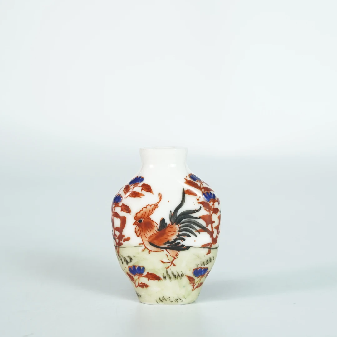 LZHJQ251115031【十竹斋】民国功名富贵广彩鼻烟壶