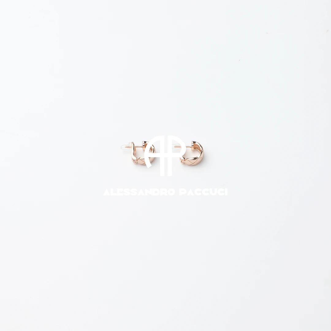 黄铜耳饰 AP洛哥52074EE金色/银色菱格纹小巧精致时尚耳环