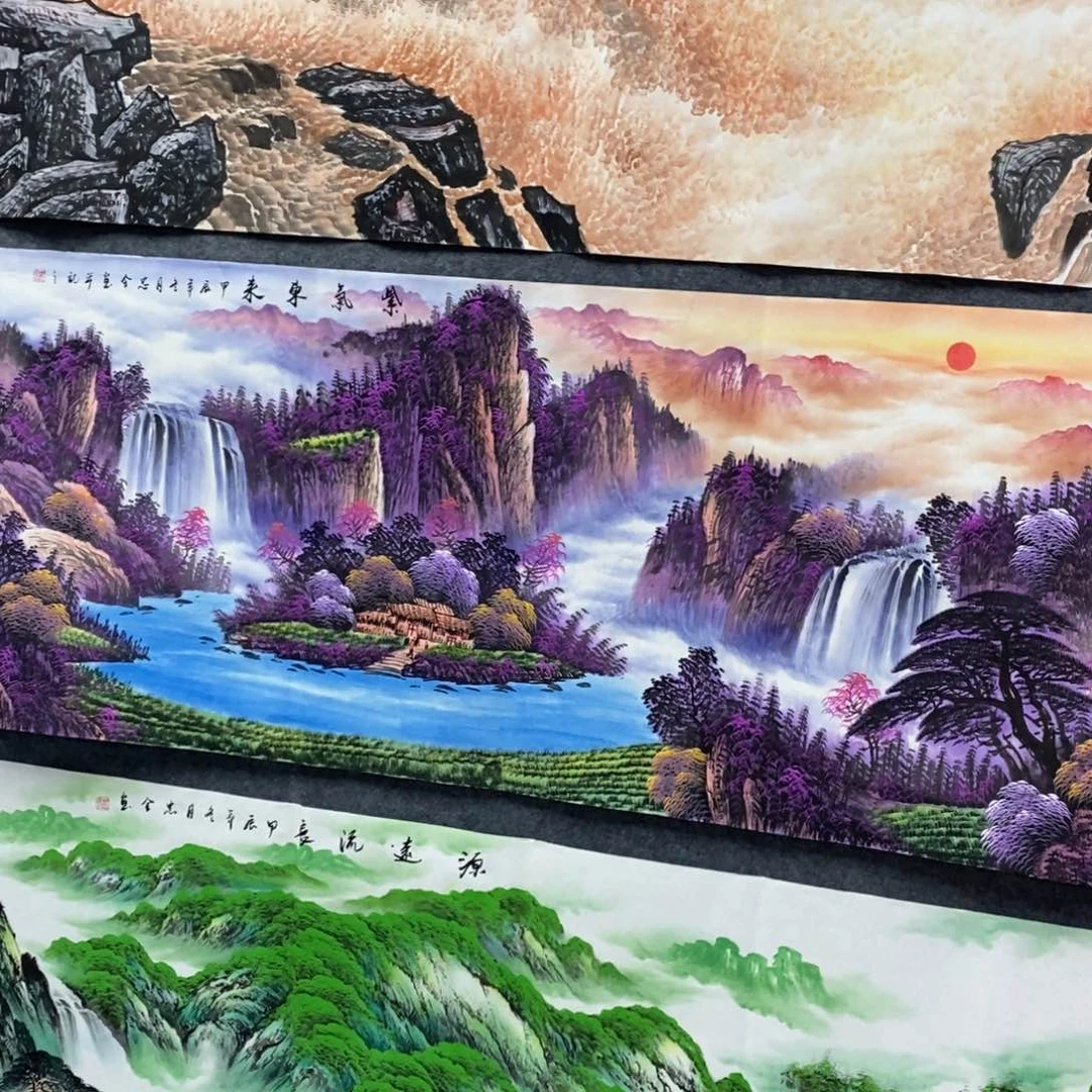 国画勇*尺寸180✖️70小六尺两幅画画画