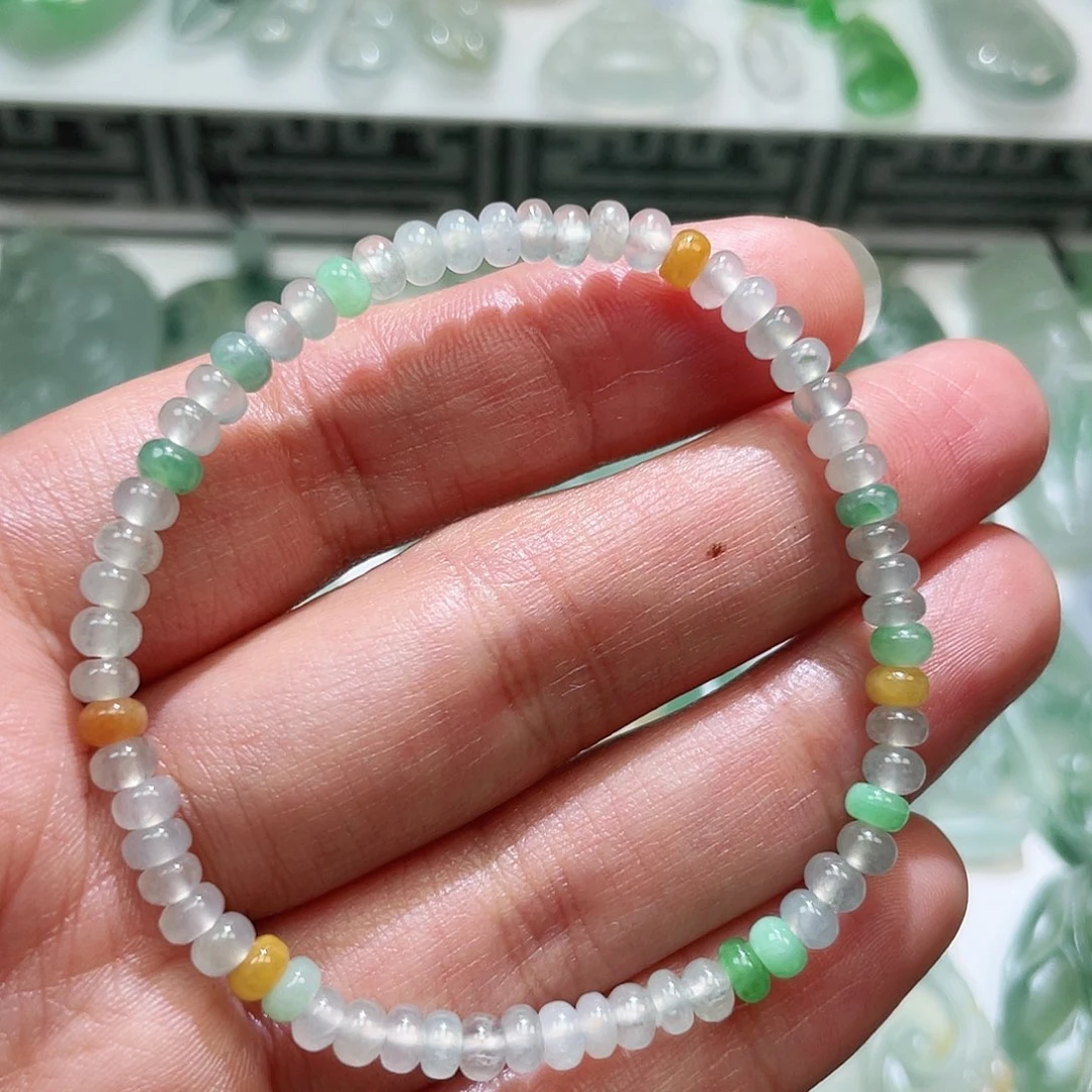 定制翡翠未镶嵌手串卡4.1左右