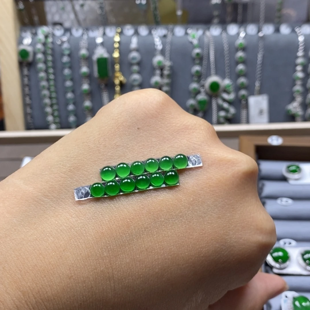 翡翠颈饰银S925镶嵌用****8色超正4.5mm