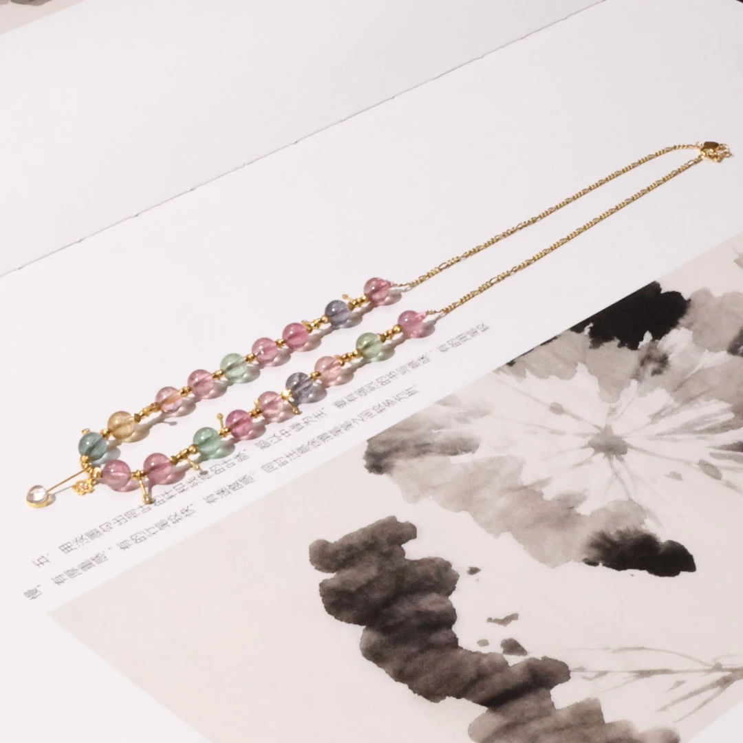 碧玺*项链*18k*时尚彩色