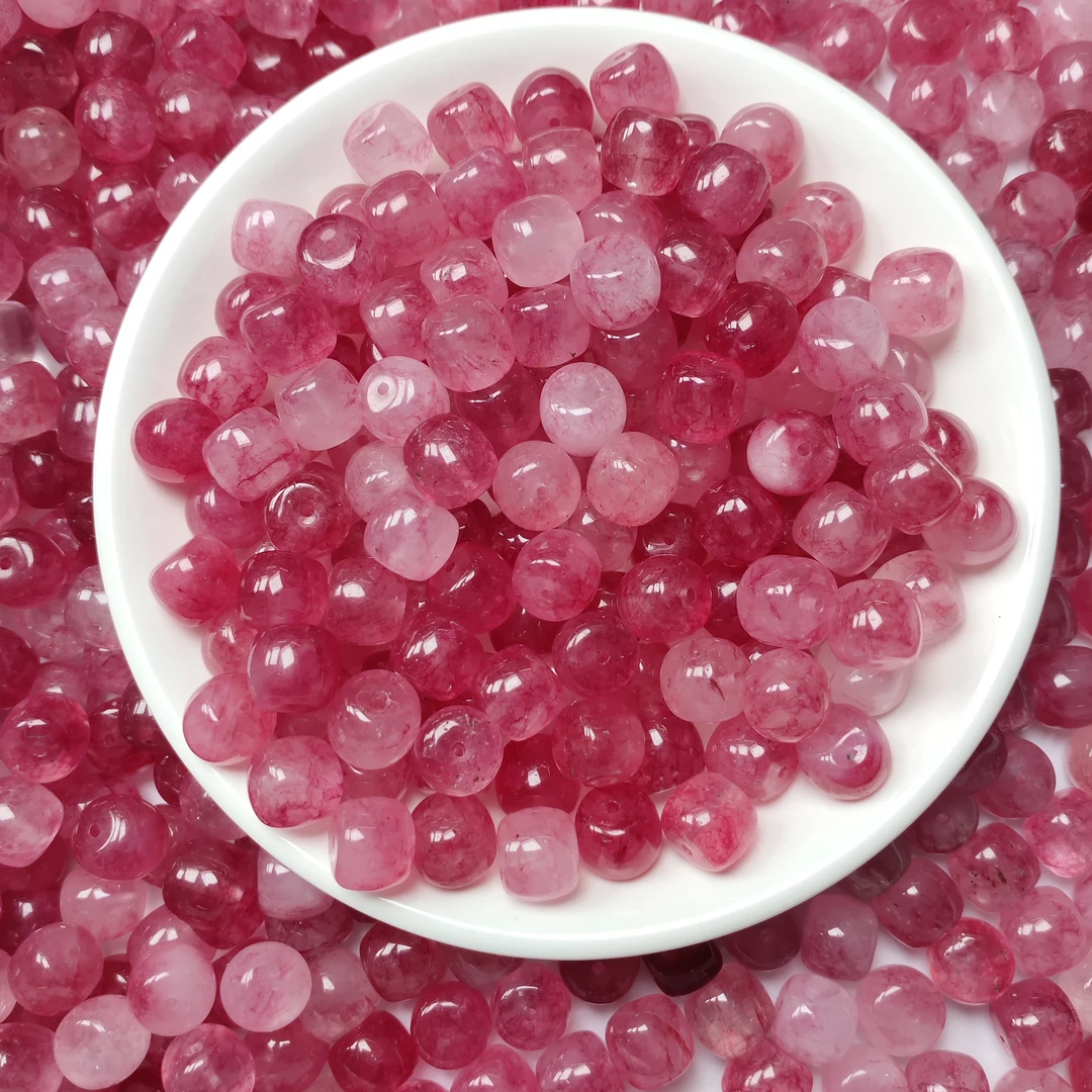 散珠W1735 卢比莱粉碧玺老型 10*8MM*15颗