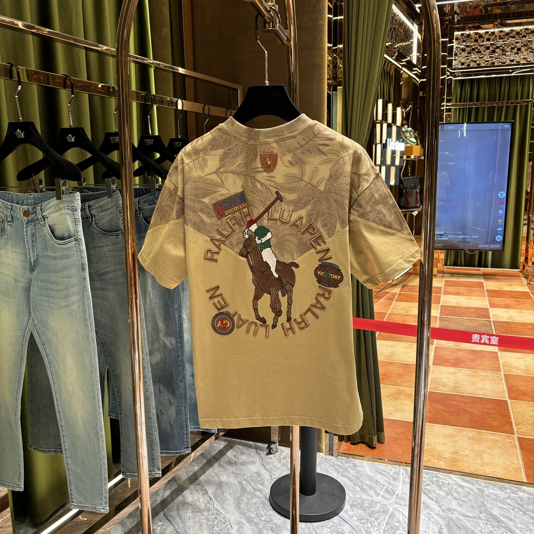 YL-【HZ-专属】2025夏季新品 高级感时尚百搭重工刺绣短袖25256