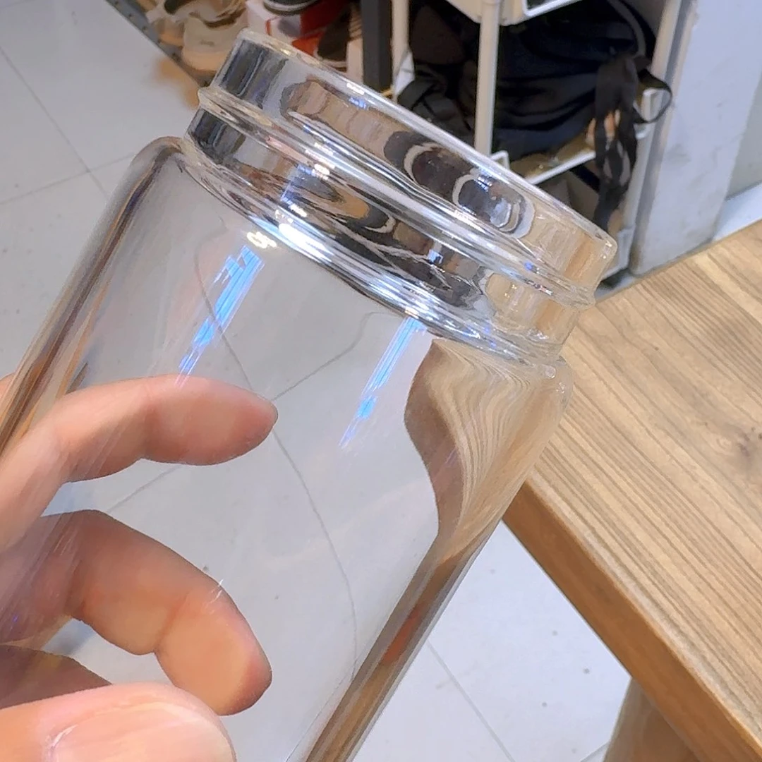 不***心水晶玻璃盖子款6035 杯管一个