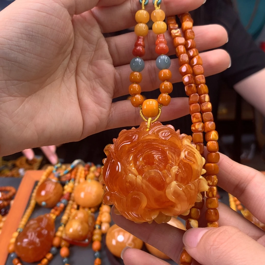 蜜蜡颈饰未镶嵌天然
