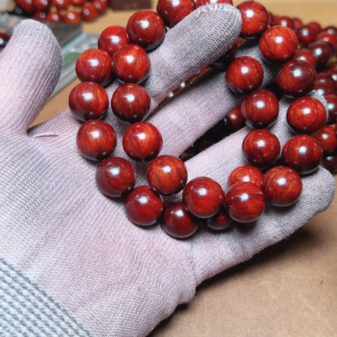 小叶紫檀手串/手链1.5帝王泥鳞底金星头货毕业款