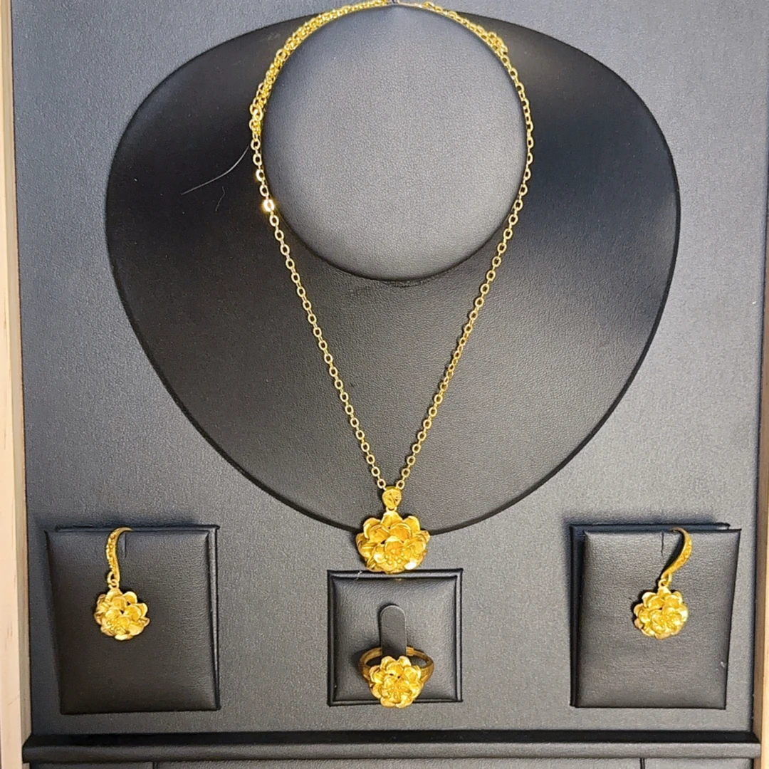 合金项链 KS101Nurluk 义乌一手发货手链耳环戒指四件套