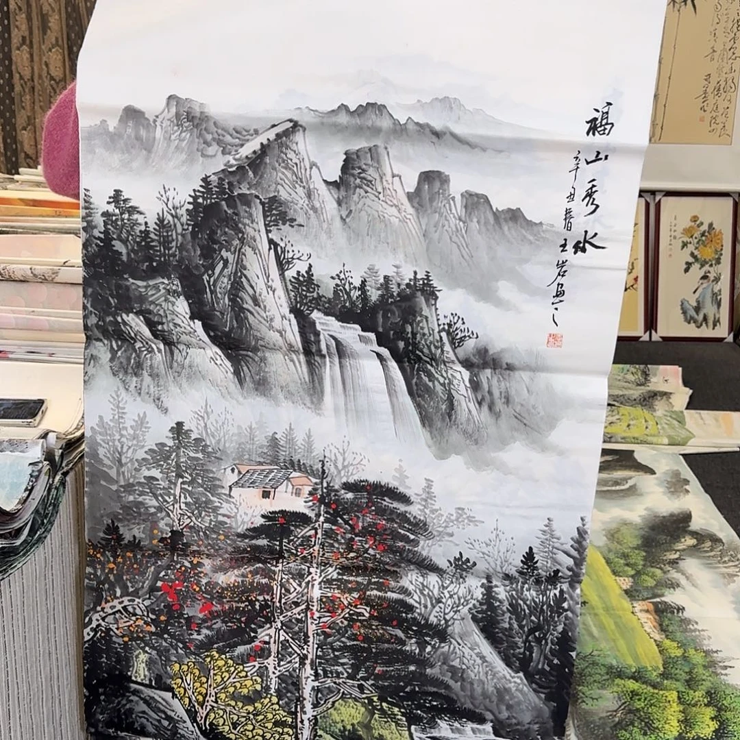 纯手绘国画作品好看四尺