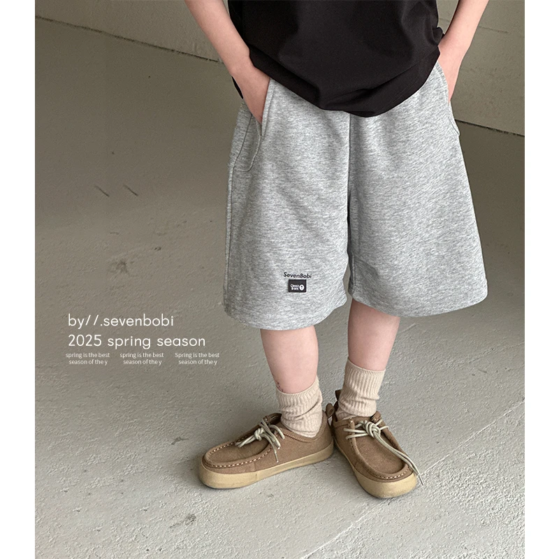 【现货】男童休闲裤中大童五分裤男孩中裤男童裤子夏儿童短裤薄款