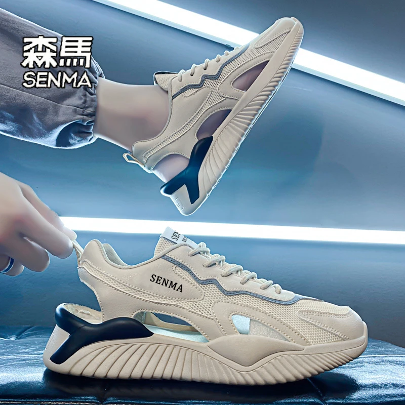 森马凉鞋男秋季外穿洞洞鞋男款休闲潮流运动开车上班包头沙滩凉拖