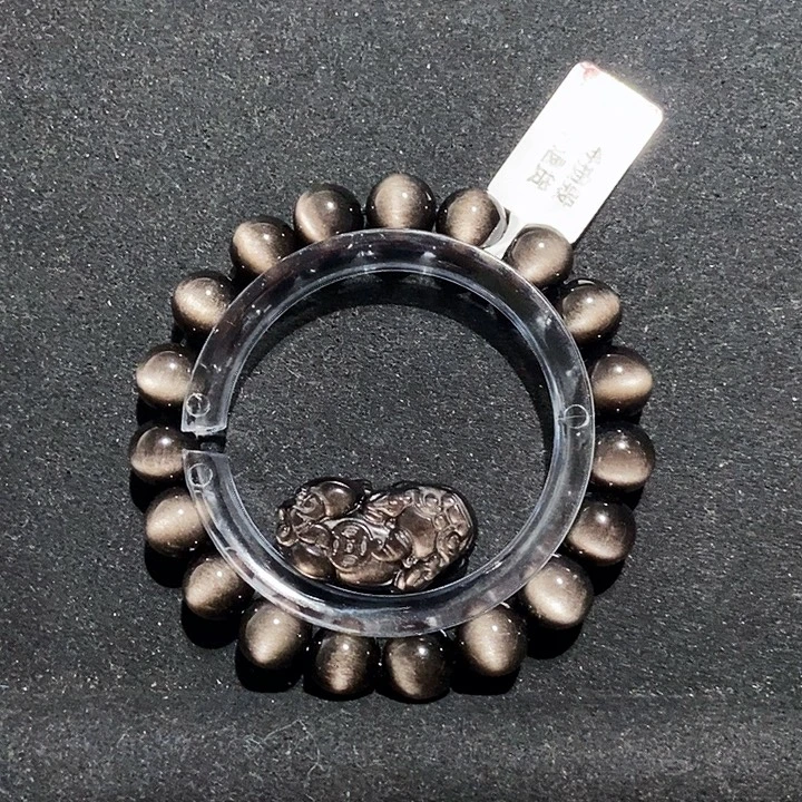 知***一黑曜岩未镶嵌手串