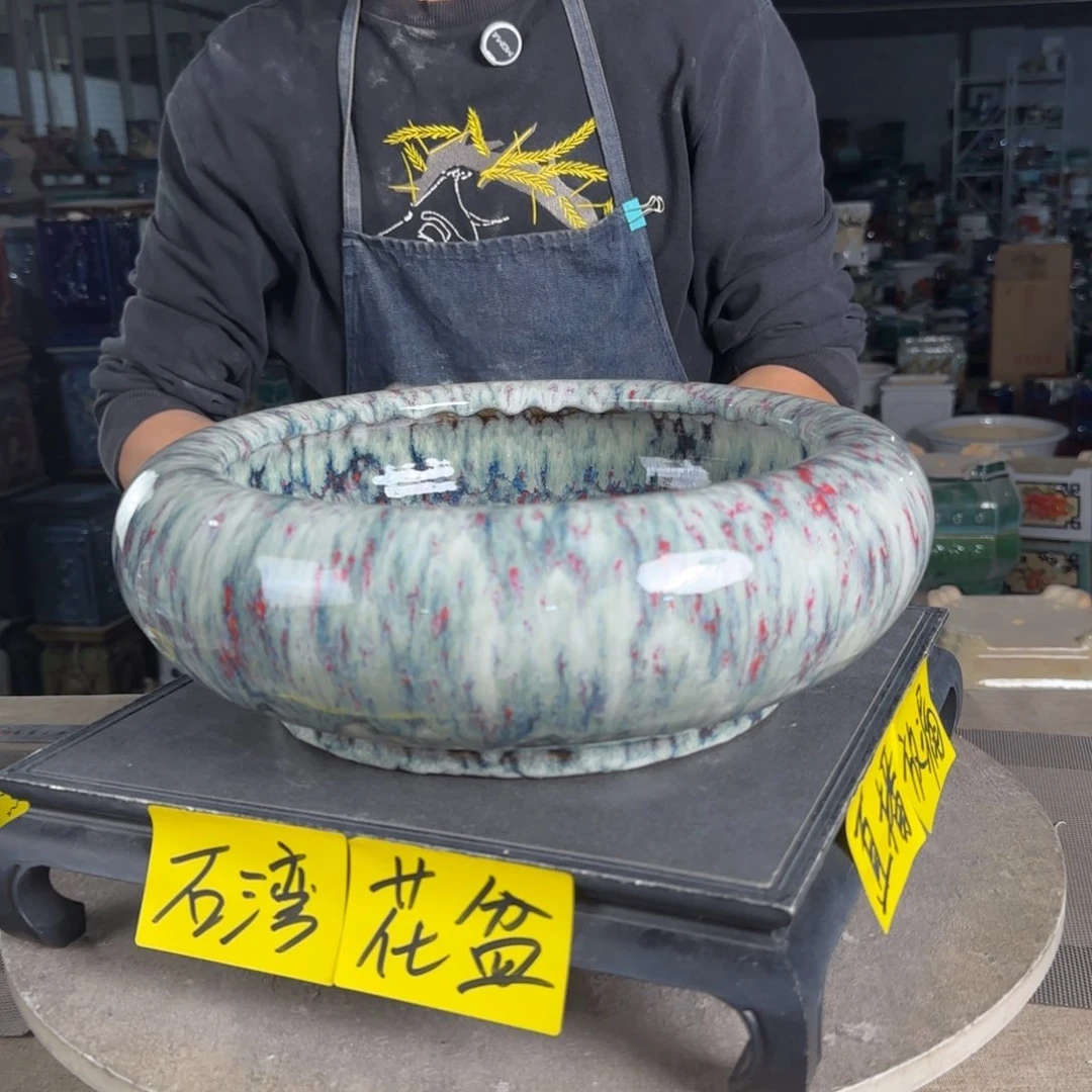 石湾花盆内口24，内深8