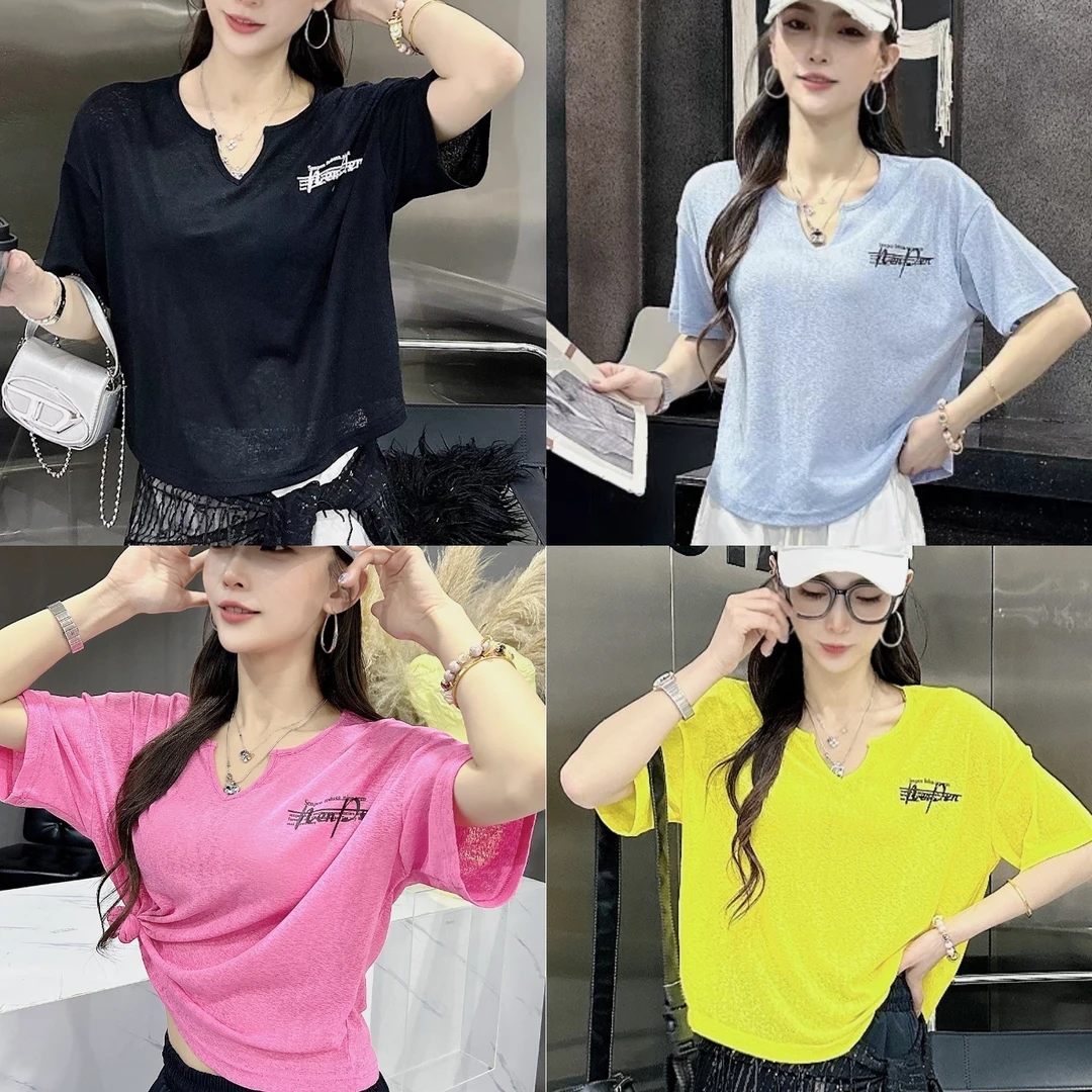 夏季新款竹节棉短袖恤修身显瘦舒适街舞爵士舞广场舞队服团体服