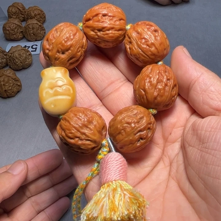 文玩核桃把件方墩5498