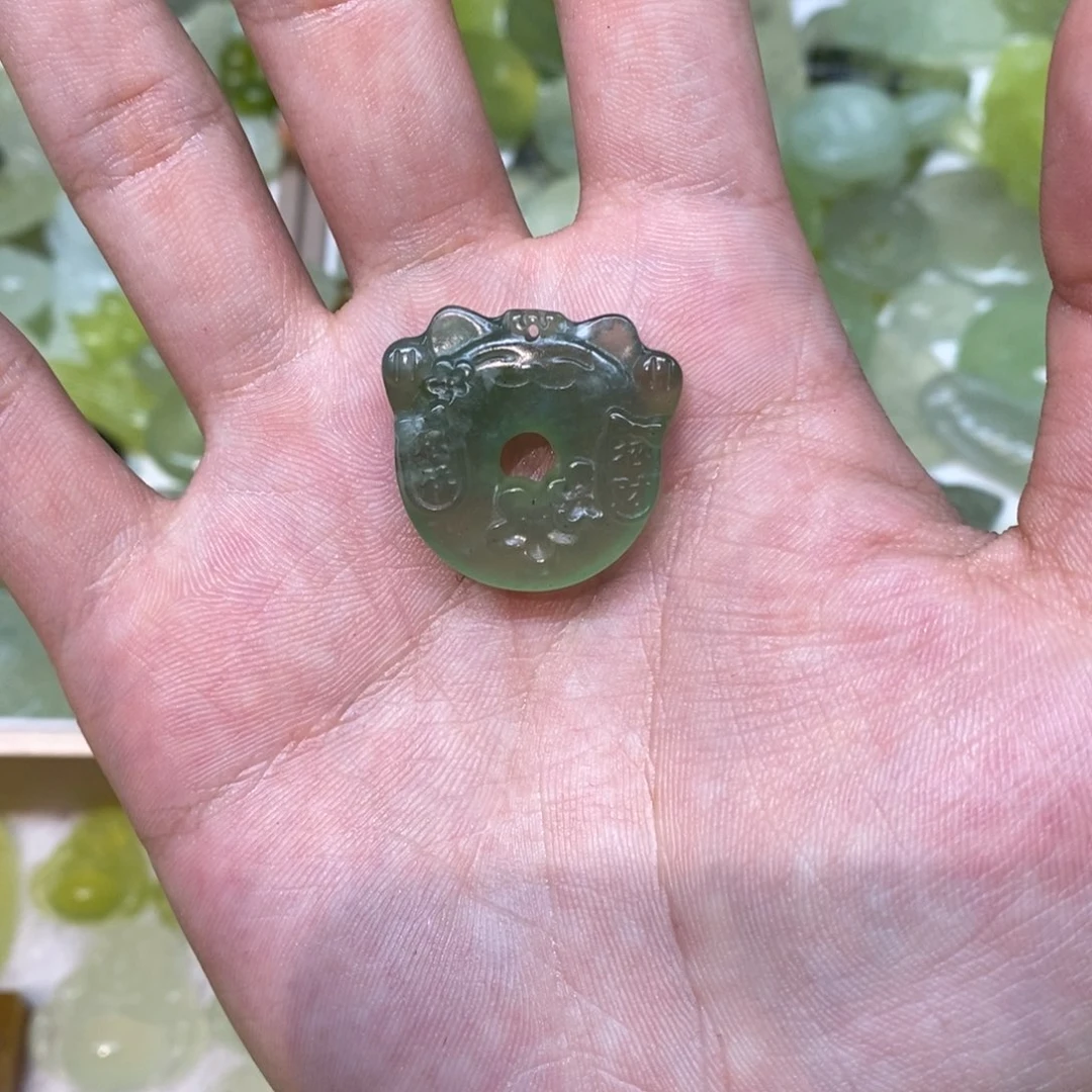 岫玉未镶嵌吊坠(不含链)两单包邮
