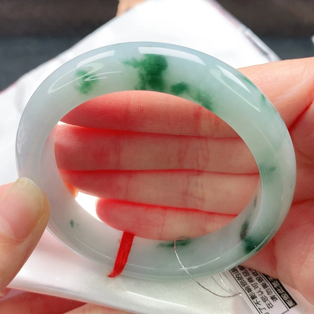 翡翠未镶嵌手镯54.5圈