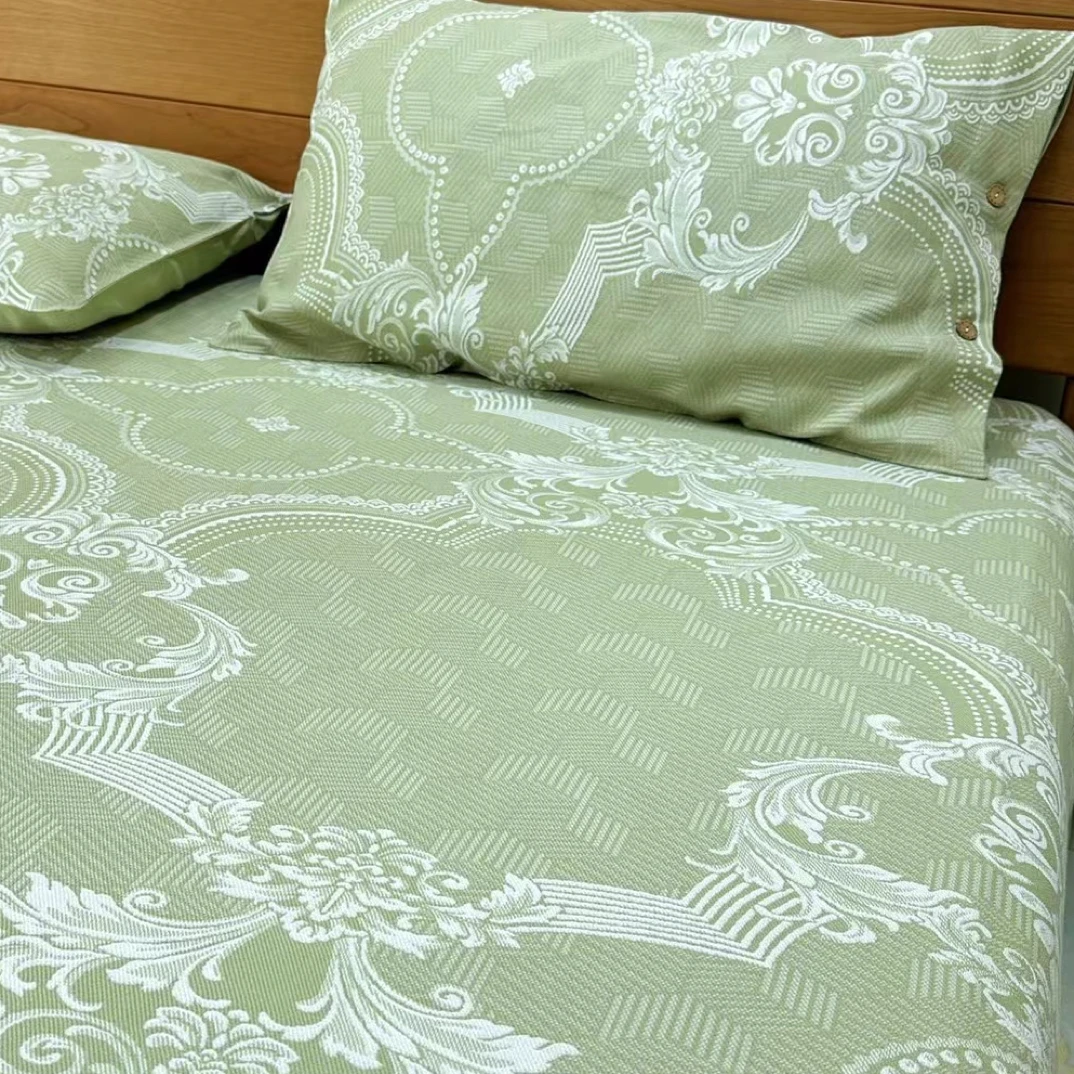 臻品老粗布正品欧式色织提花匠心粗布软凉席