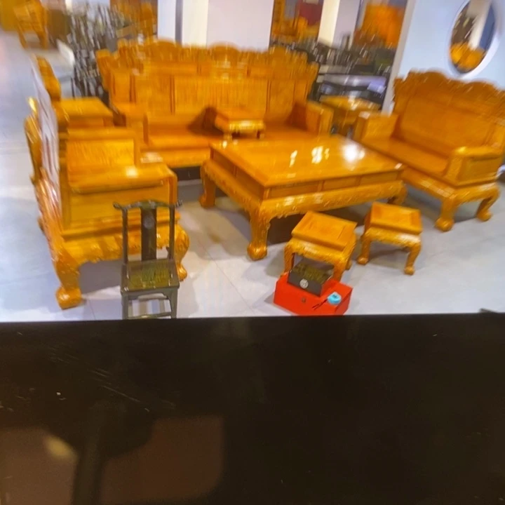 常***司楠木沙发八件套中堂六件套餐桌1.80m11件套