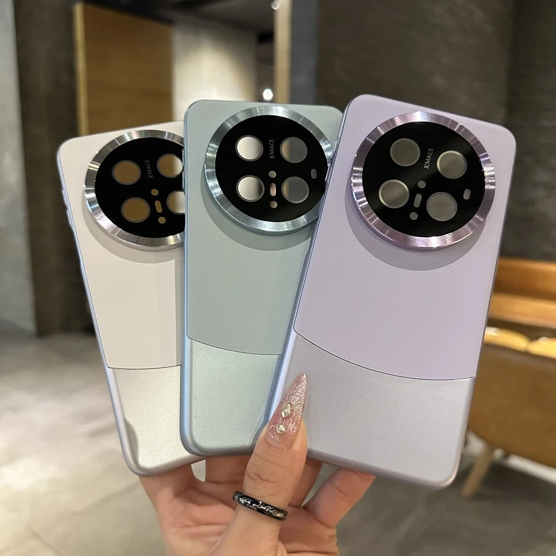 适用华为mate70pro全包手机壳防摔mate60pro高档素皮磨砂带镜头膜