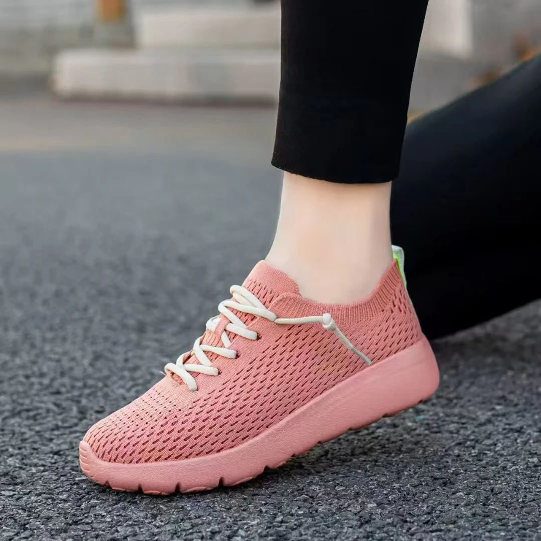 女款多走路透气网面鞋休闲潮鞋软底氢氧健步鞋百搭舒适老北京轻便