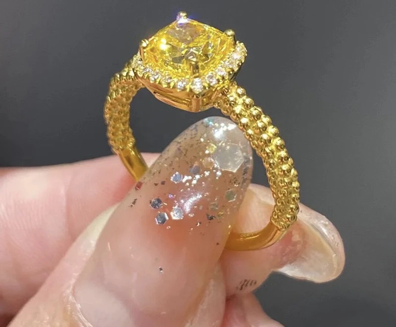 铜合金戒指 方糖可调节轻奢设计送礼佳品