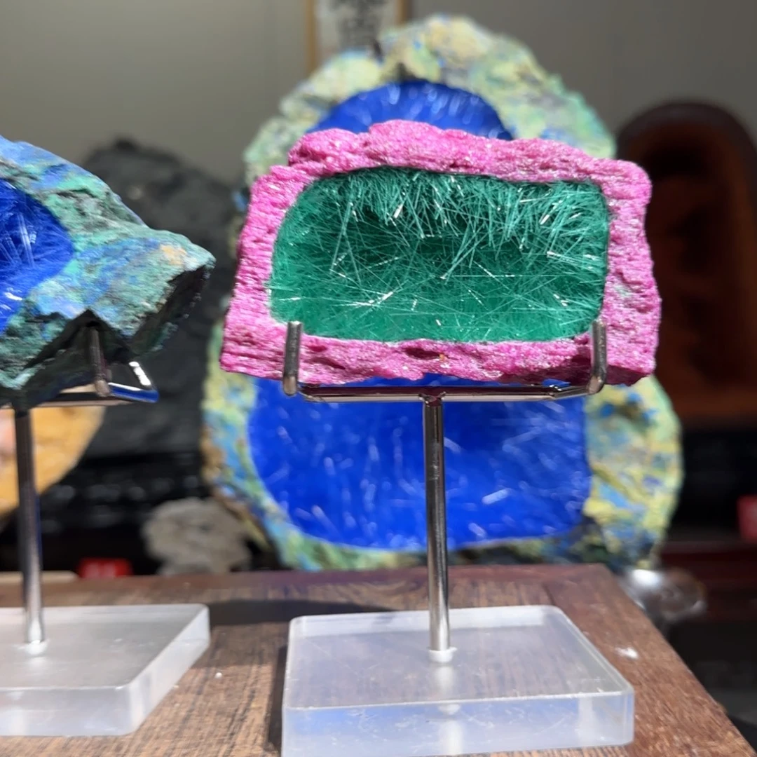 紫砂原石矿物晶体摆件