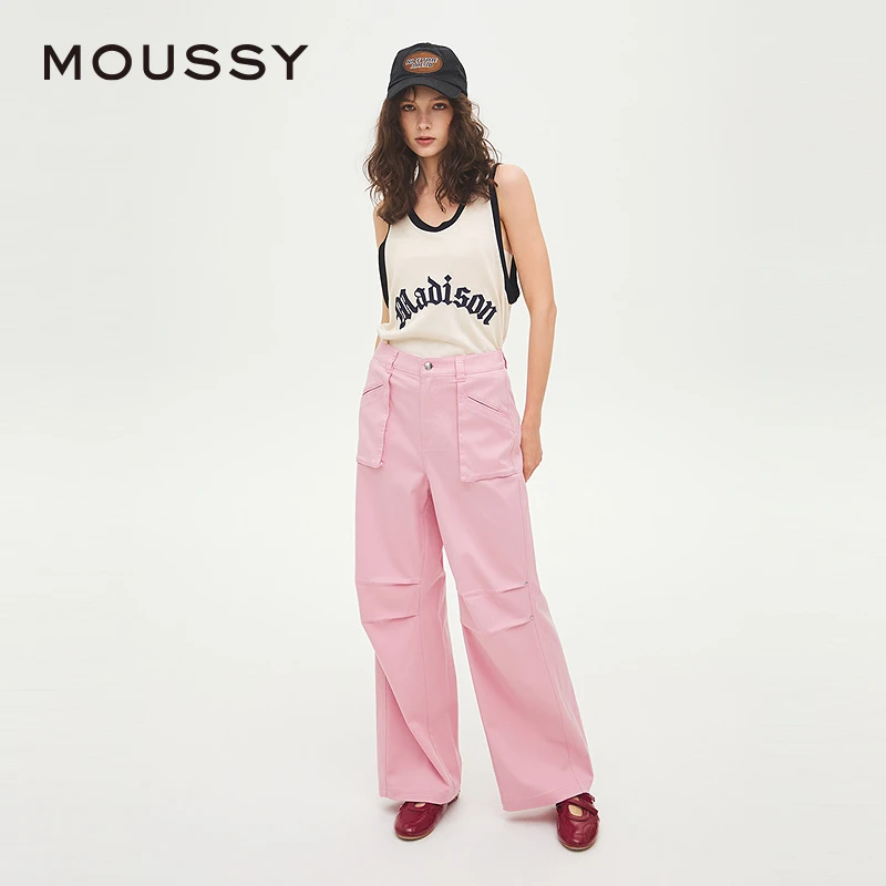 MOUSSY 2025春季新品城市运动风工装裤多口袋休闲裤028ISX31-3281