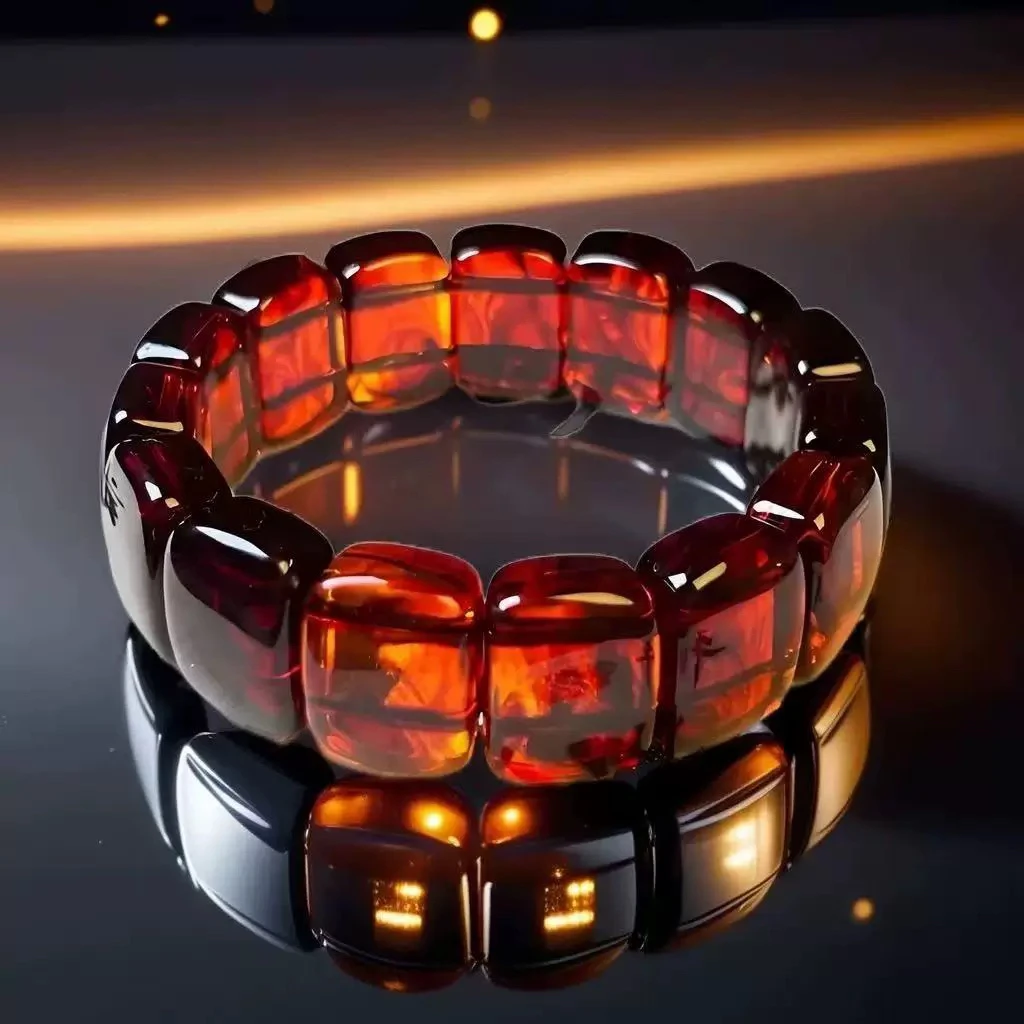 血珀单圈手串030-无礼盒