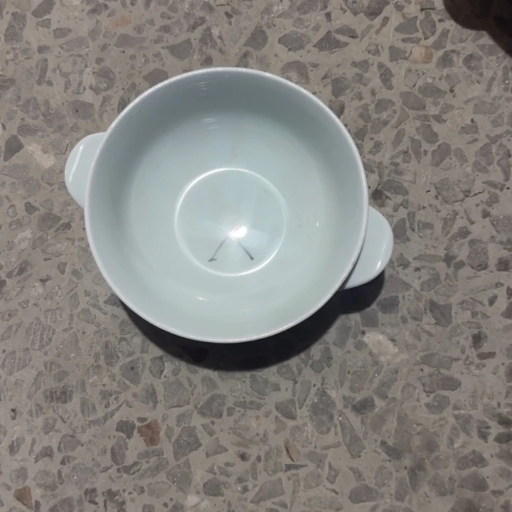 高白泥影青双耳5英寸碗4个【微瑕尾货】