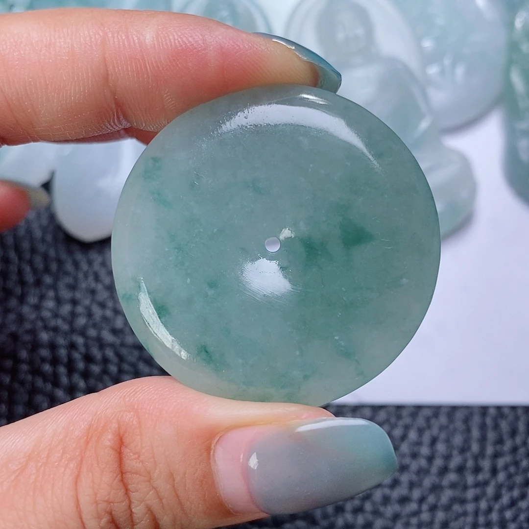定制翡翠未镶嵌毛货付款后确认抛光