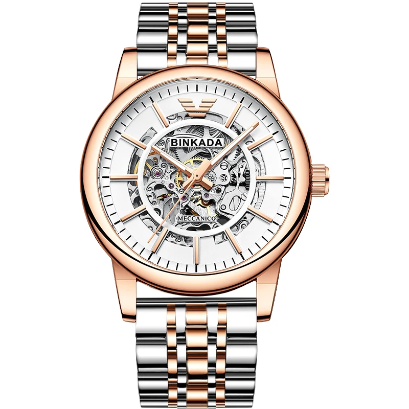 宾卡达（binkada）新款时尚潮简约百搭手表男士全自动机械腕表-1981