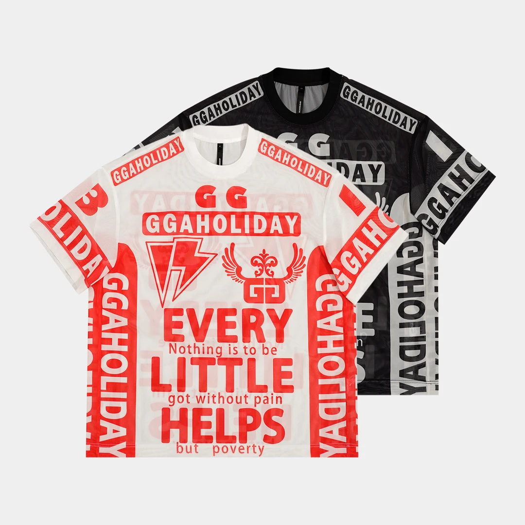 GG潮牌夏季休闲复古时尚宽松潮流个性街头百搭显瘦T恤-152184