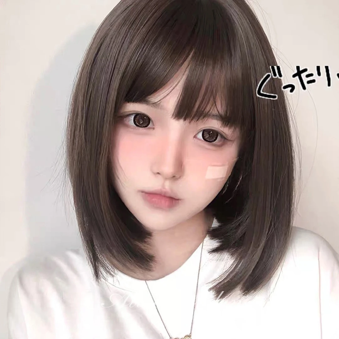 【南希】假发短发女网红短发日常bobo自然刘海全头套可爱逼真假发女