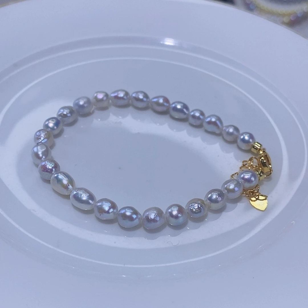 淡水珍珠手链合金